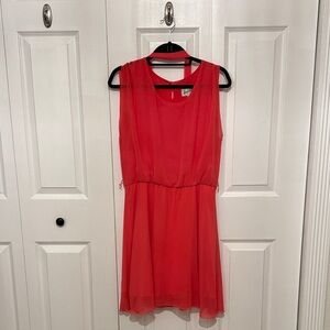 Gorgeous Joseph Ribkoff Vibrant Coral Sleeveless Dress